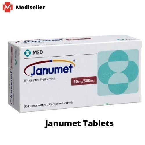 Janumet 50 mg/500 mg Tablet | Sitagliptin 50mg + Metformin 500mg - 